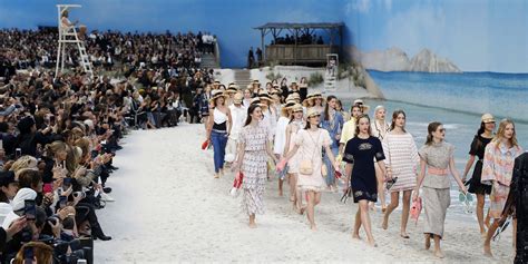 chanel runway 2018 beach|Chanel beach runway lifeguard.